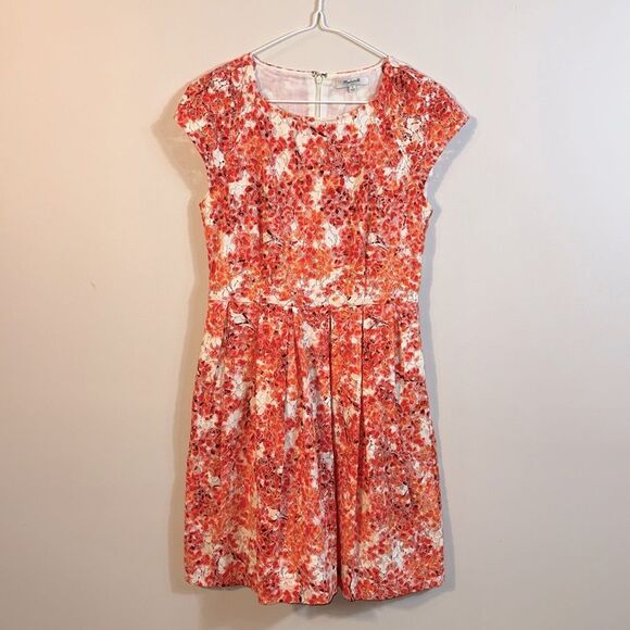 Madewell Dresses & Skirts - Madewell Watercolor Painted Lace Floral Dress Size 2